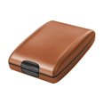 thumbnail image 1 of Smart Wallet Blocking Credit Card Holder Case Aluminum Waterproof Deposit Withdrawal Notecase  Coffee, 1 of 9