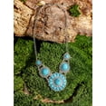 thumbnail image 5 of Bohemian Retro Sunflower Created Turquoise Necklace Choker, Ethnic Chunky Style, Gift Jewelry for Women, 5 of 7