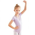 thumbnail image 4 of SDNall Dance Leotard Ballet Leotards for Girls Children'S Dance Clothes Summer Short Sleeves Training Clothes One-Piece Performance Clothes Dance Dress 3-15 Years, 4 of 9