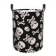 thumbnail image 1 of Fotbe black white Skull bone Cesto de Ropa con Asas, Cesto Impermeable de Gran Capacidad, Bolsa de Lavado para Dormitorio, Cesto de Ropa con Ruedas y Asas-Small, 1 of 6