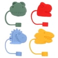 thumbnail image 5 of HIAKDOFT 4Pcs Reusable Silicone Straw Caps For Straws Splashing And - For Gatherings, 5 of 8