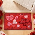 thumbnail image 3 of Eoozwa Valentine's Day Doormat Red Love Heart Welcome Floor Mat Non-Slip Entrance Door Rugs for Indoor Outdoor Home Bathroom Decor, 16 x 24 Inch, 3 of 6