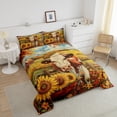 thumbnail image 4 of YST Rustic Cow Print Bedding Set Farmhouse Sunflower Cabin Comforter Set Queen Size For Kids Adults,Country Animal Maple Leaves Down Comforter,Fall Farm Life Bed Set 3 Pcs, 4 of 6