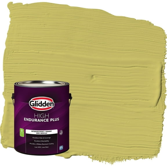 Glidden HEP Secret Safari / Green Eggshell Interior Paint with Primer, 1 Gallon