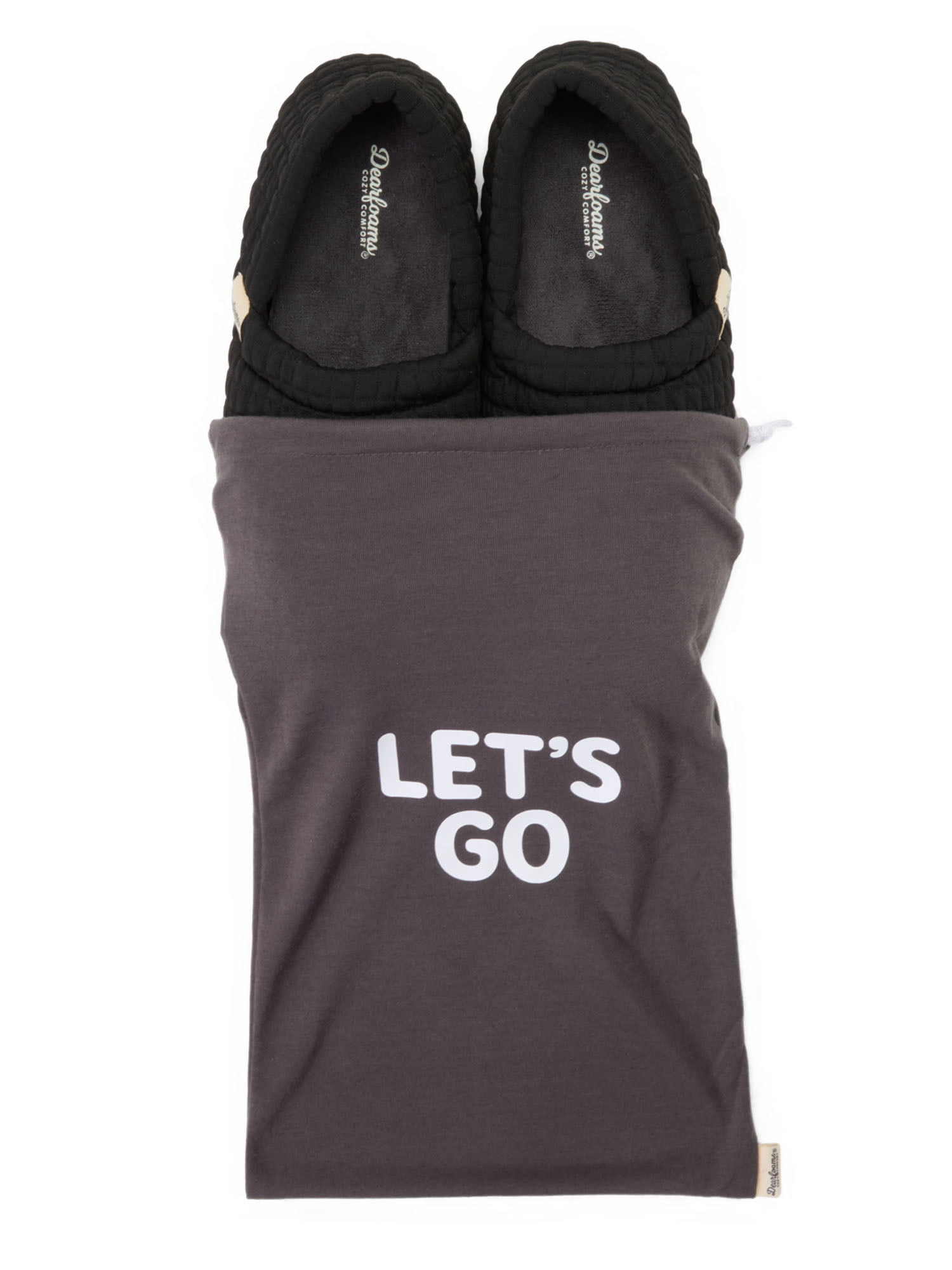 Dearfoams Cozy Comfort Men's Travel Jersey Knit Slipper Socks