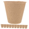 thumbnail image 5 of GOOHOCHY 110pcs Biodegradable Yellow Peat Planting Pots Made from Natural Pulp, Perfect for Seed Starting and Transplanting, 5 of 8