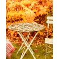 thumbnail image 5 of Round Fitted Tablecloths Thanksgiving Orange Pumpkin Waterproof Table Cover for Kitchen Dining Party Decor Fall Maple Leaves Seamless,55"-60", 5 of 6