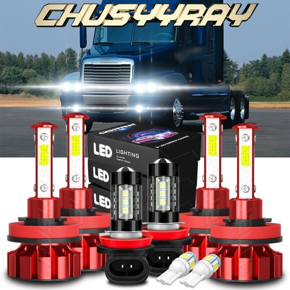 H8 H11 H9 LED Headlights H11 High Low H11/H8 Fog Light Kit 6000K 6X