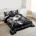 thumbnail image 3 of Castle Fairy Gothic Skull Full Size Comforter Sets,Vintage Rose Bedding Sets, 3 of 8