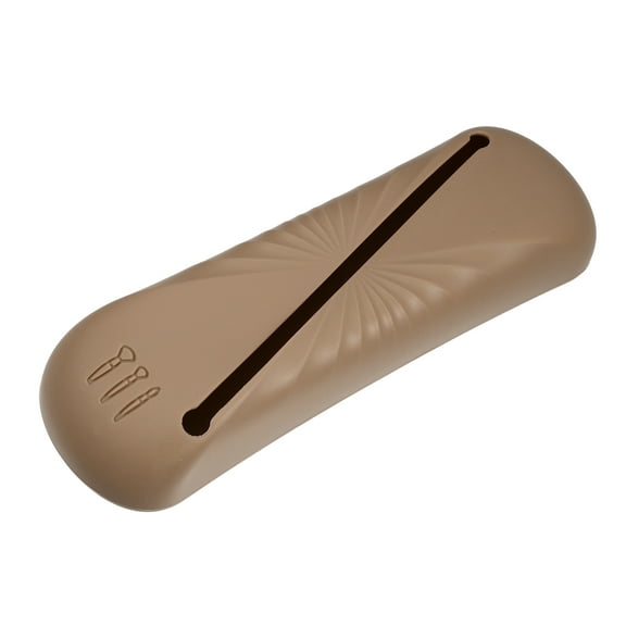 Vocoste 1 Pcs Travel Makeup Bag Makeup Brush Holder Portable Makeup Organizer Bag Waterproof Silicone Brown