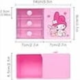 thumbnail image 3 of Anime Melody Desktop Desk Cartoon Office Supplies Container Pen Holder for Desk Cute Pencil Cup Pot Makeup Brush Holder Mini Box Pink, 3 of 5