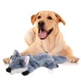 thumbnail image 3 of Wolf Shape Pet Chew Toy with Sound Generator - Anxiety Relief Plush Squeaky Dog Toy, 3 of 8