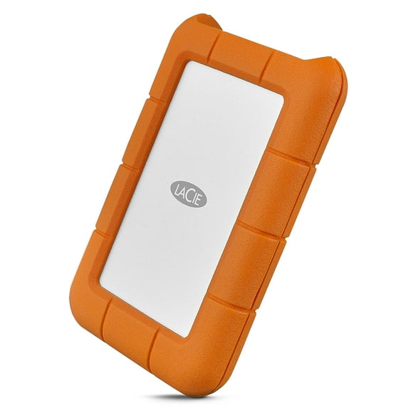 Disco duro externo LaCie Rugged USB-C de 5 TB contra golpes, polvo y lluvia