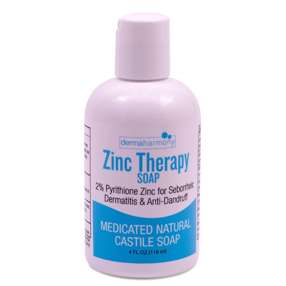DermaHarmony 2 Pyrithione Zinc (ZnP) Liquid Castile Soap (4 Fl Oz Bottle) …