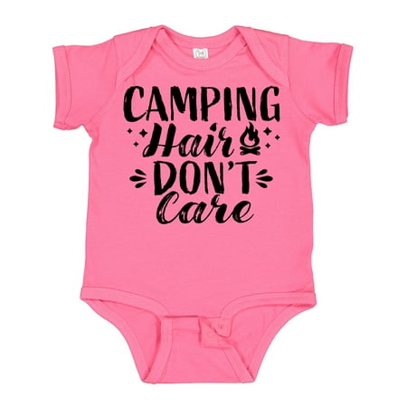 

Inktastic Camping Hair Dont Care with Campfire Gift Baby Girl Bodysuit