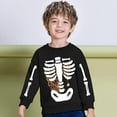 thumbnail image 2 of DDSOL Sweat-Shirt Garçon Halloween Skeleton Tops Brillant Pull-Over T-Shirts 2-7 Ans, 2 of 8