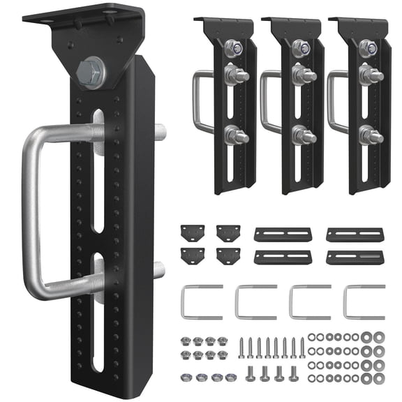 Wellmax 10" Boat Trailer Bunk Brackets, Heavy Duty Swivel, 4-Pack, E-Coated