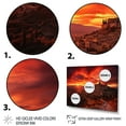 thumbnail image 3 of Designart "Sunrise Over the Spanish Horizon" Landscapes Floater Framed Canvas Print, 3 of 7