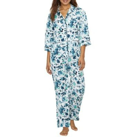 Donna Karan Womens Before Sunrise Satin Pajama Set Style-D396983