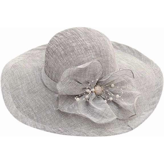 CoCoMangos Summer Linen Floppy Fedora Beach Sun Hats for Women Fashion Wide Brim Crochet Bucket Hats Breathable Foldable Fishing Hat