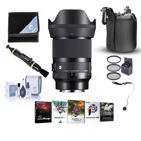 UPC: 0192223201347 | AF 35mm f/1.4 DG DN ART Lens for Leica L Bundle with Corel PC Software Kit  67mm Filter Kit  Pouch  Lens Cleaner  Cleaning Kit  Lens Cap Tether