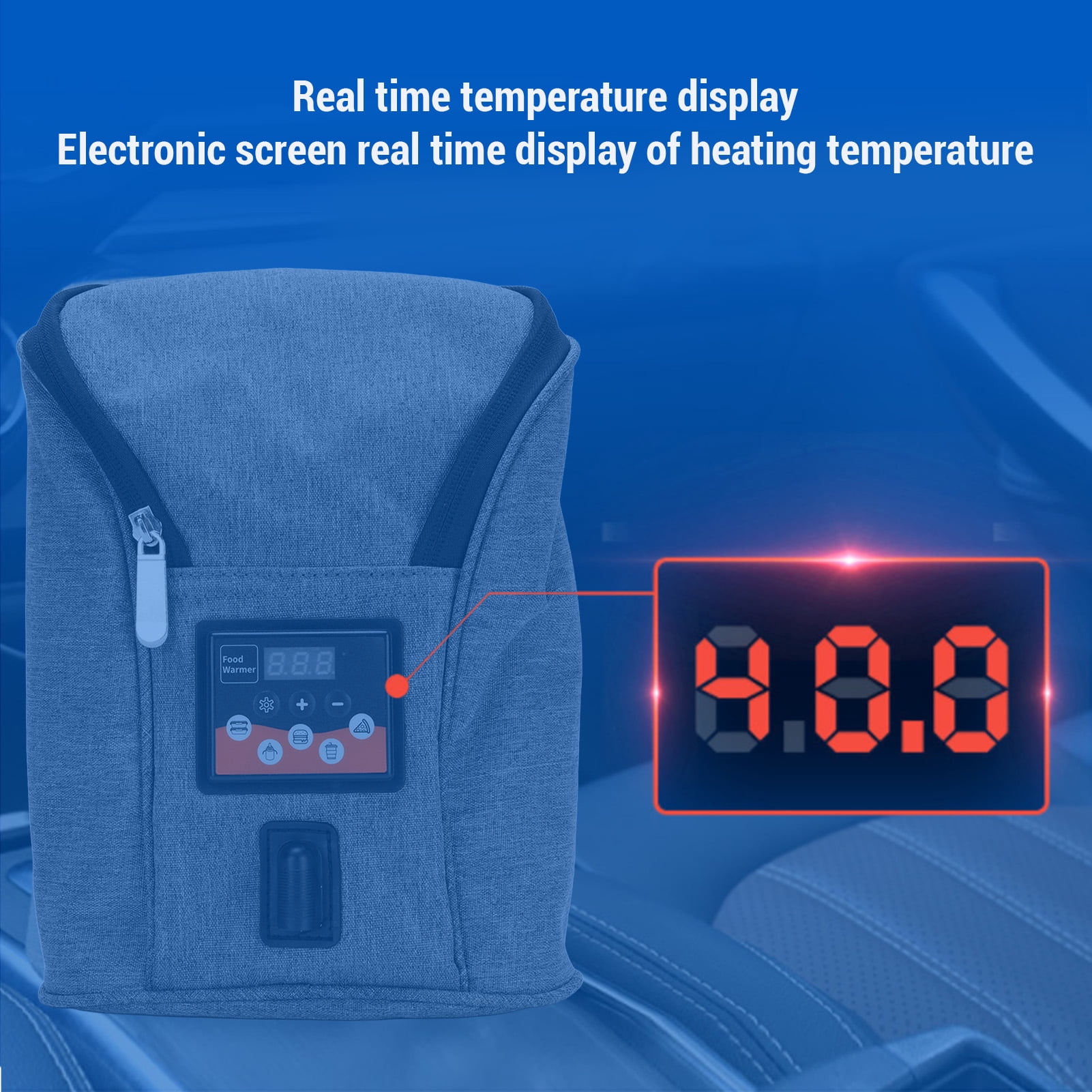 BIMZUC Premium Cordless Baby Bottle Warmer Bag Portable Insulated Breastmilk Heater with Adjustable Temperature Control for Car Outdoor Travel and Night Feeding Needs, Perfect for Newborns, Gray