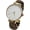 Beige/Black, variant on Collections Japanese Quartz 34mm Alloy Case Synthetic Leather Cuff Bangle Watch