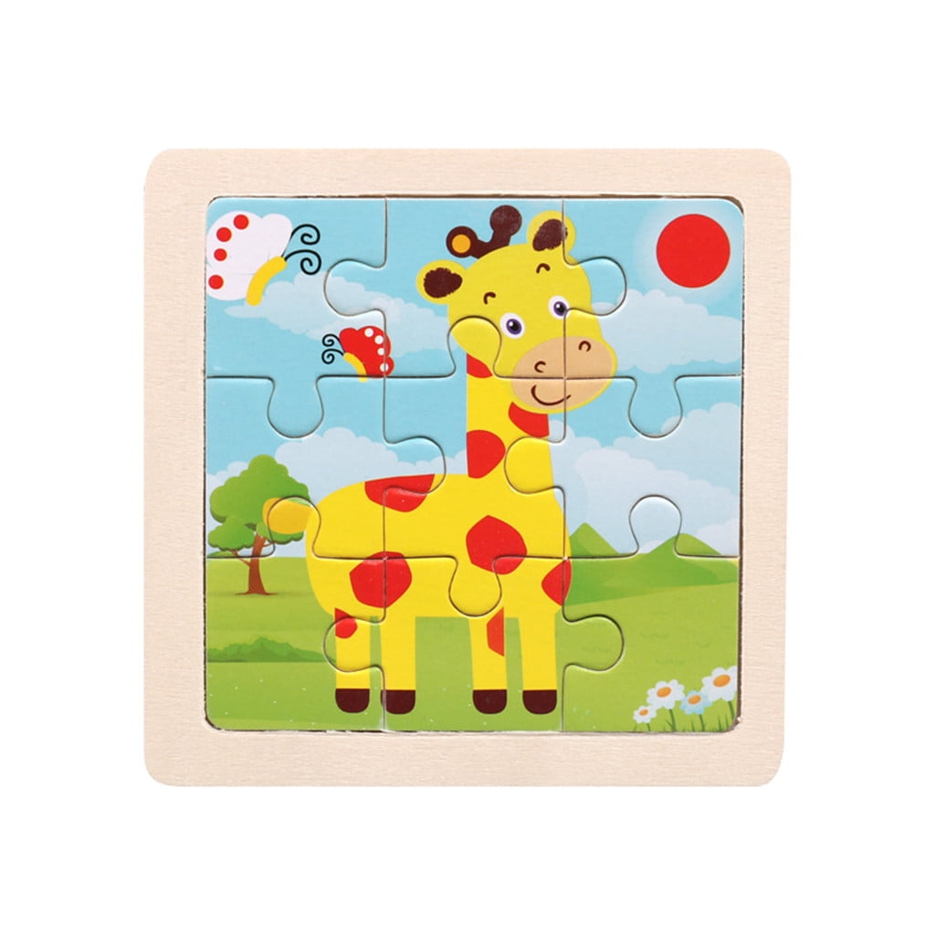 Fridja Puzzles Toys for Kids for Age 25, 9 Pieces Wooden Giraffe Kids