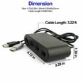 thumbnail image 3 of GameCube Controller Adapter 4 Port For Nintendo Switch Wii U & PC USB NEW TURBO, 3 of 12