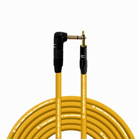 Coluber Cable - Right Angle 1/4" TRS to 3.5 TRS Male - Pro 3-Pin Connector