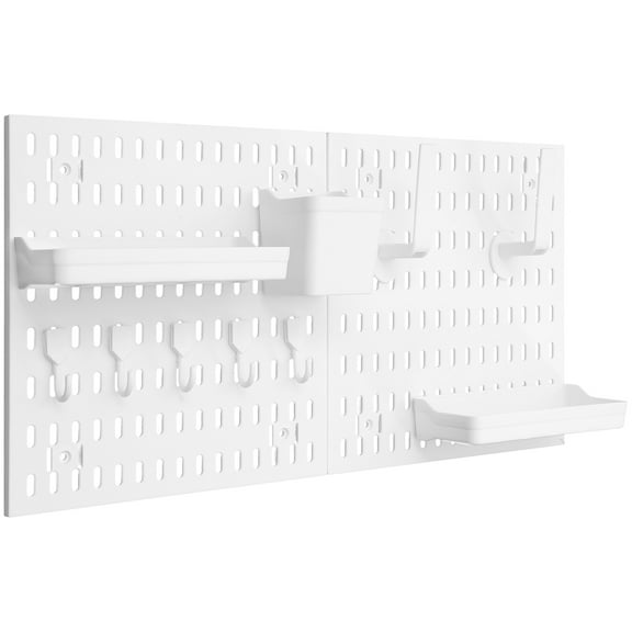 WORGEOUS 1 Set Pegboard Combination Kit Plastic Pegboard Wall Mount Organizer with Hooks and Shelves