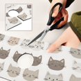 thumbnail image 6 of Yayeee Faucet Mat for Kitchen Sink 30" Diatomite Long Splash Guard Pad, Light Gray Cat Pattern, 2 Pack, 6 of 7