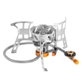 thumbnail image 4 of Irfora Estufa de gas a prueba de viento portátil para acampar Estufa de cocina al aire libre Quemador de división plegable con adaptador de cabeza de conversión de gas Irfora horno al aire libre, 4 of 7