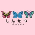 thumbnail image 2 of Junior's Lost Gods Kindness Butterflies  Graphic Tee Light Pink Large, 2 of 3