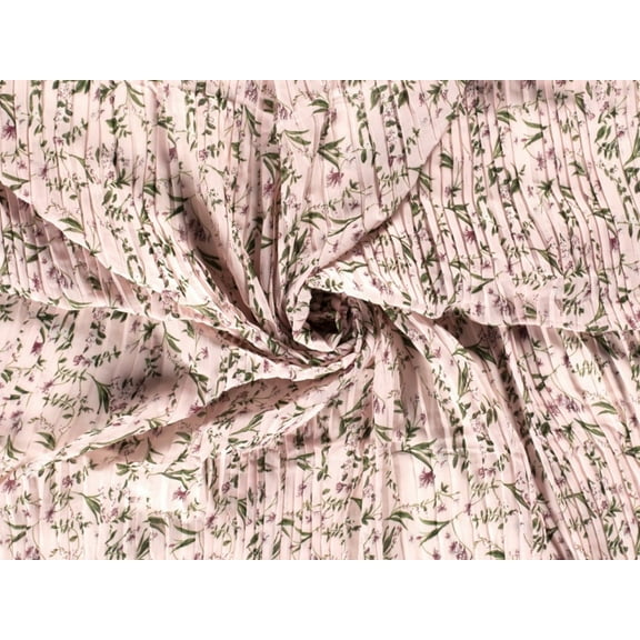 Minerva Pleated Chiffon Plisse Fabric Pink - per yard