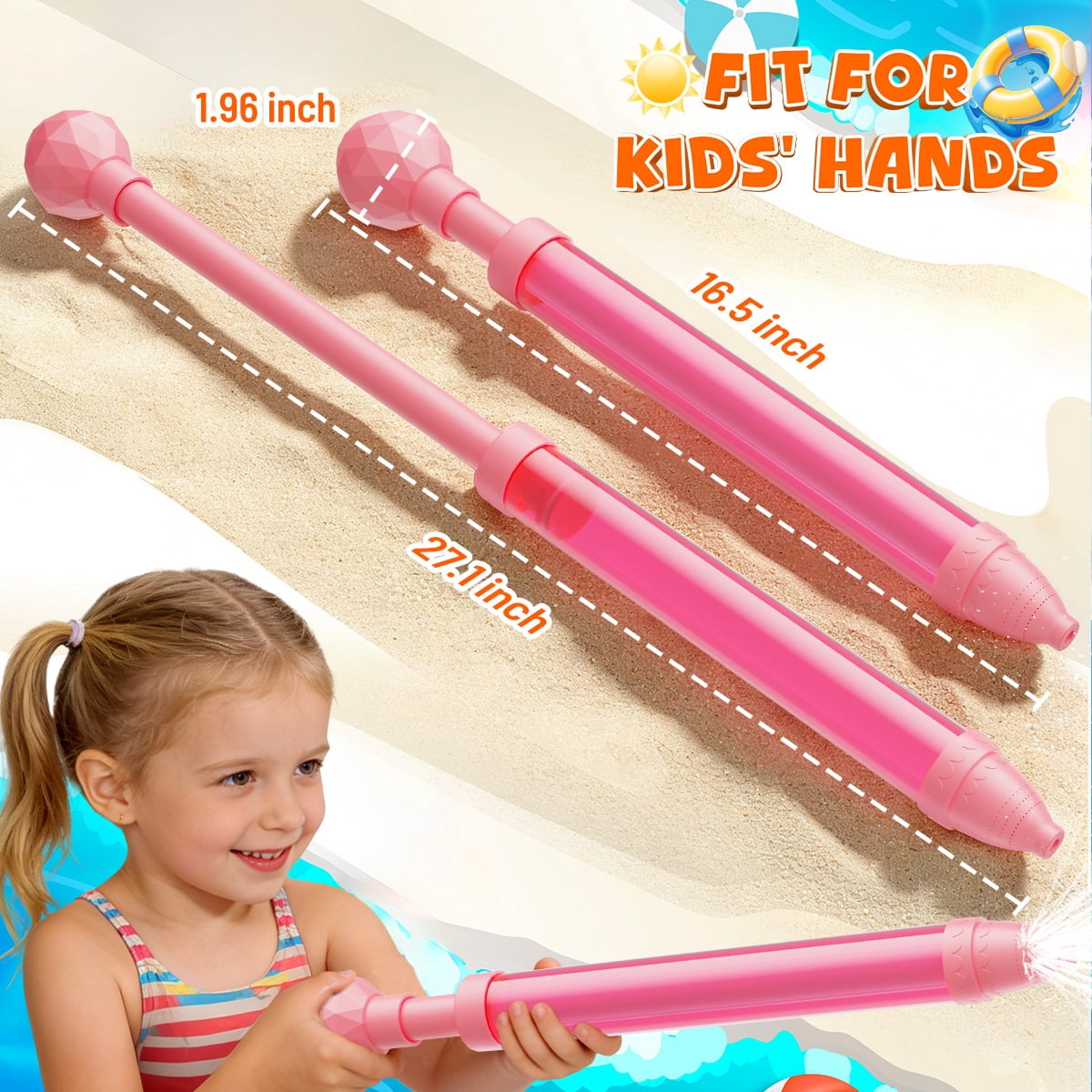 CPSYUB 6 Pack Fireworks Water Blaster Squirt for Kids Adults, Water Squirter for Kids Ages 4-12, Water Shooters for Pool Toy Swimming Beach Backyard Outdoor Party Favors