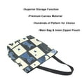 thumbnail image 3 of FORMRS Womens Canvas Tote Bag with Zipper Inner Pocket Shoulder Handbag, Black and Blue Cat, 3 of 7