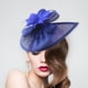 thumbnail image 5 of 2 uds sombrero de malla para mujer cóctel fiesta de té pastillero sombrero Kentucky Derby azul rosa rojo Zulema sombrero tocado, 5 of 8