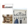 thumbnail image 4 of Casewin Over the Door Hooks - 7-Hook Rack - Door Hanger Hook for Hats, Coats, Towels, Jackets, Bags - Organizer Hangers Rack for Bathrooms, Bedroom, Kitchen, Back Door (Bronze), 4 of 5