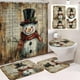 thumbnail image 2 of Yhmxh Decoración del baño Cortina de ducha navideña con fondo de Papá Noel, tela para colgar en el baño Organizadores y almacenamiento de baño Accesorios de baño, 2 of 5