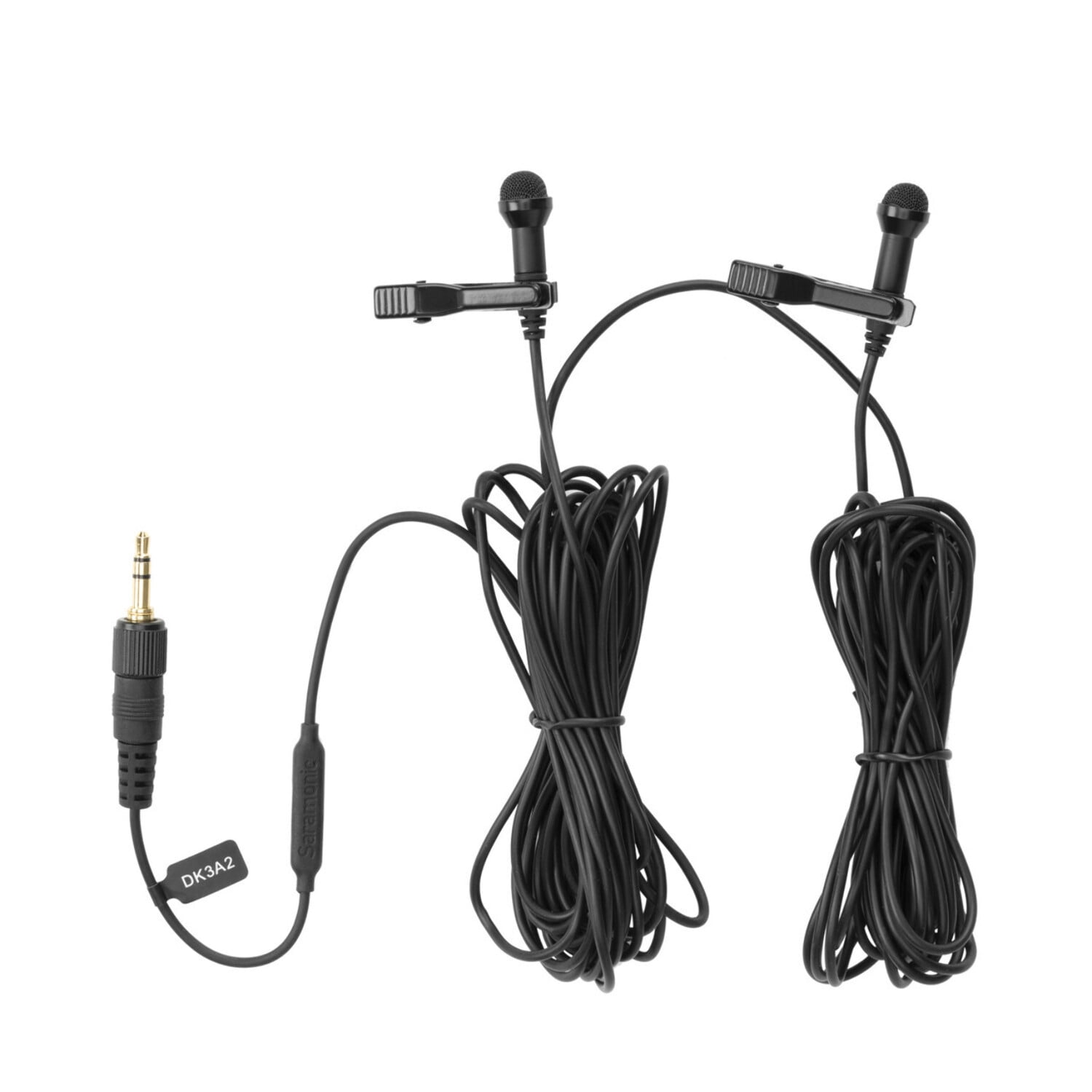 Saramonic DK3A2 2-Person Dual Omni Lavalier w/ Locking 3.5mm TRS for Recorders, Transmitters, Cameras & More