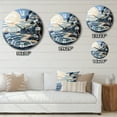 thumbnail image 4 of Designart "Beach Boat gracefulness Papercut I" Beach Oversized Wall Clock, 4 of 5