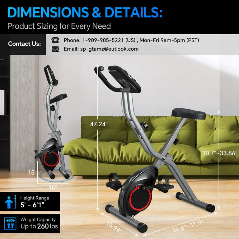 KURONO 2023 Upgraded 4 IN 1 Foldable Stationary Exercise