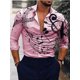 thumbnail image 1 of Camisa de hombre Camisa gráfica Texto Notas musicales Camisa de manga larga Estampada Botones Ropa de diseñador de moda Casual Transpirable, 1 of 6