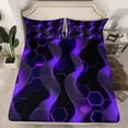 thumbnail image 2 of Castle Fairy Abstract Hexagon Honeycomb Full Size Sheets 4-Piece for Teens Boys Girls,Gradient Spiral Stripes Breathable Bed Sheets,Futuristic Geometric Lightweight Sheet Sets,Breathable Home Decor, 2 of 7