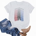 thumbnail image 4 of KPOPLK Womens American Flag Shirt USA Patriotic Crew Neck T-Shirt 4th of July Short Sleeve Tee(White,M), 4 of 5