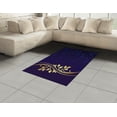 thumbnail image 2 of Floral Area Rug, Romantic Royal Leaf Pattern Yellow Colored Blossoming Branch Leaves, Flat Woven Accent Rug for Living Room Bedroom Dining Room, 2.6' x 5', Indigo Purple, by Ambesonne, 2 of 2