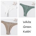 thumbnail image 1 of Conjunto de 3 tangas sin costuras, bragas brasileñas para mujer, ropa interior tipo Tanga, ropa interior femenina de cintura baja, bragas de corte de pierna alta, lencería Tan Jianjun unisex, 1 of 2