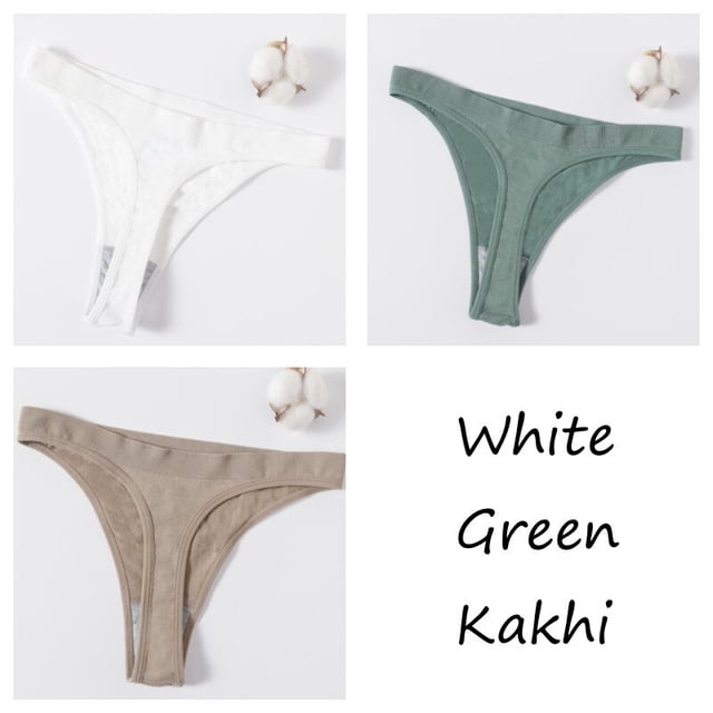 Conjunto de 3 tangas sin costuras, bragas brasileñas para mujer, ropa interior tipo Tanga, ropa interior femenina de cintura baja, bragas de corte de pierna alta, lencería Tan Jianjun unisex