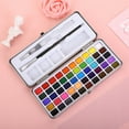 thumbnail image 4 of Watercolor Paint Set With Metallic Finish 50 Colors Includes Paint Brush And Water Pen Ideal For Artists Beginners Adults Painting Supplies For Outdoor Use Families All Coloring Set for Kids Coloring, 4 of 4